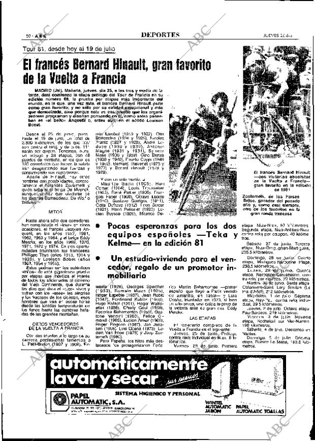 ABC MADRID 25-06-1981 página 62