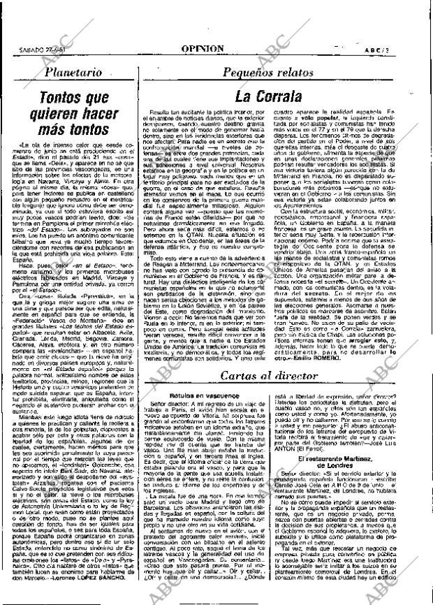 ABC MADRID 27-06-1981 página 11