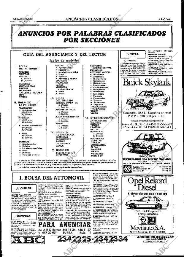 ABC MADRID 27-06-1981 página 83