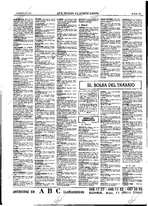 ABC MADRID 27-06-1981 página 89