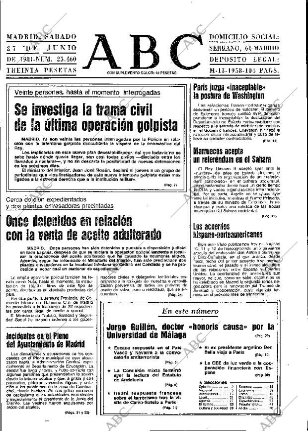 ABC MADRID 27-06-1981 página 9