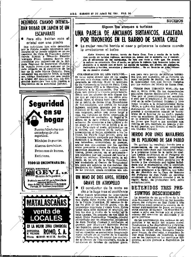 ABC SEVILLA 27-06-1981 página 36