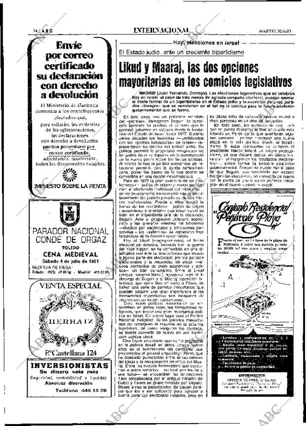 ABC MADRID 30-06-1981 página 30