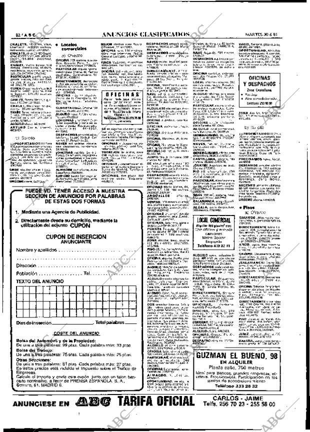 ABC MADRID 30-06-1981 página 98