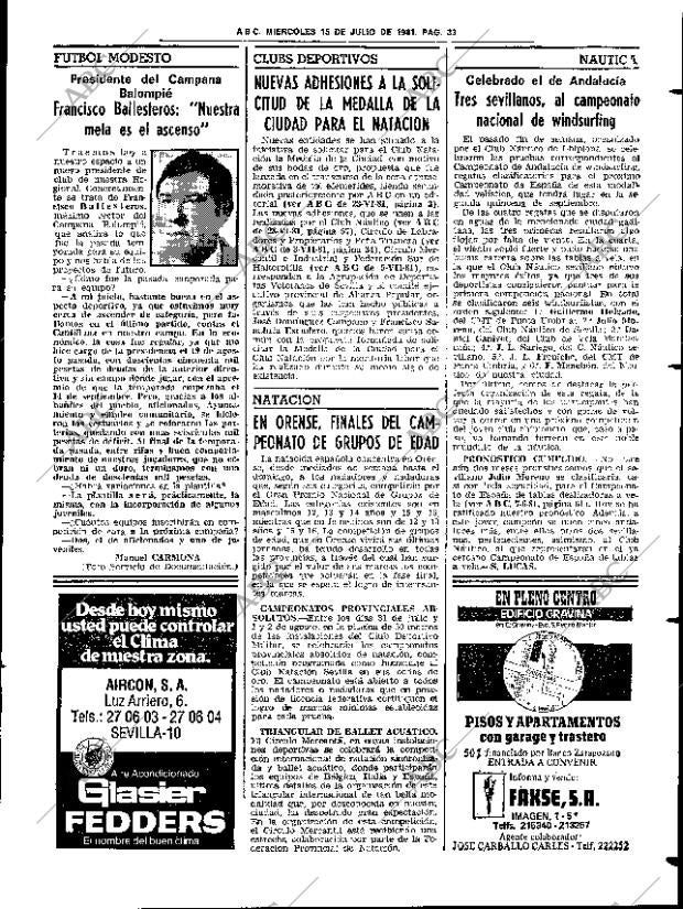 ABC SEVILLA 15-07-1981 página 43