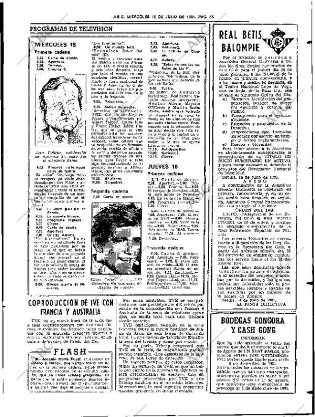 ABC SEVILLA 15-07-1981 página 45