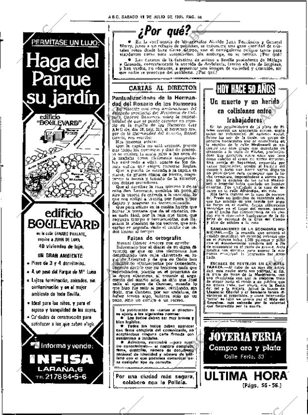 ABC SEVILLA 18-07-1981 página 38