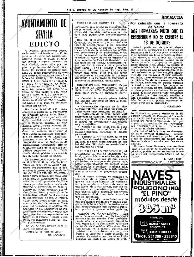 ABC SEVILLA 13-08-1981 página 18