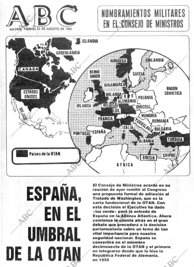 ABC MADRID 21-08-1981 página 1