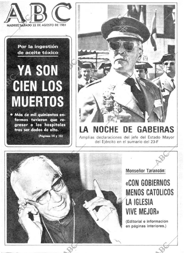 ABC MADRID 22-08-1981 página 1