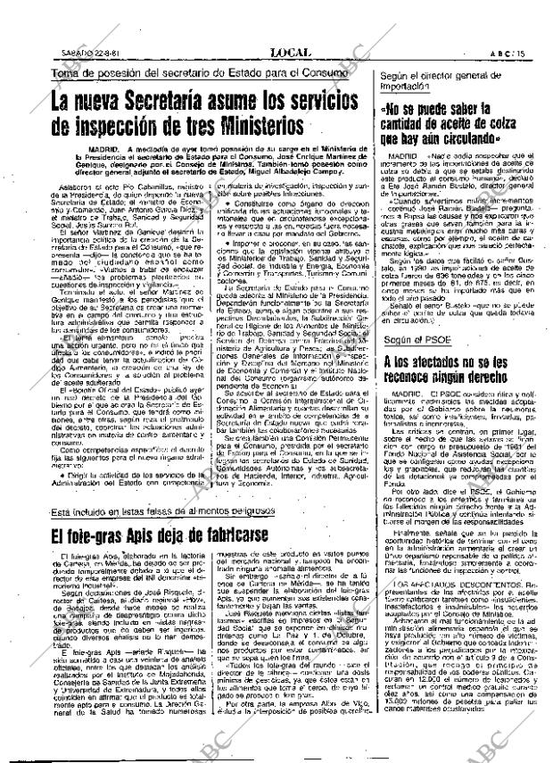 ABC MADRID 22-08-1981 página 23