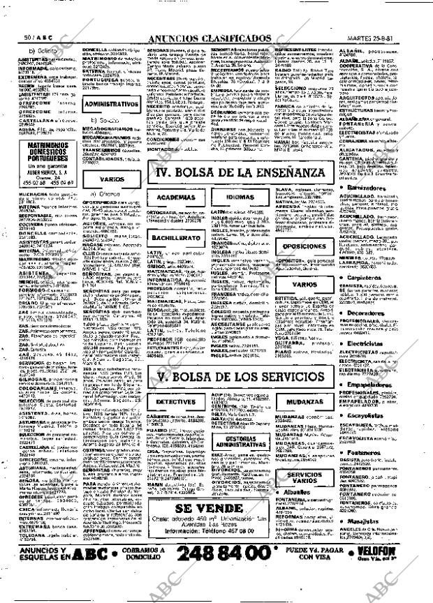 ABC MADRID 25-08-1981 página 58