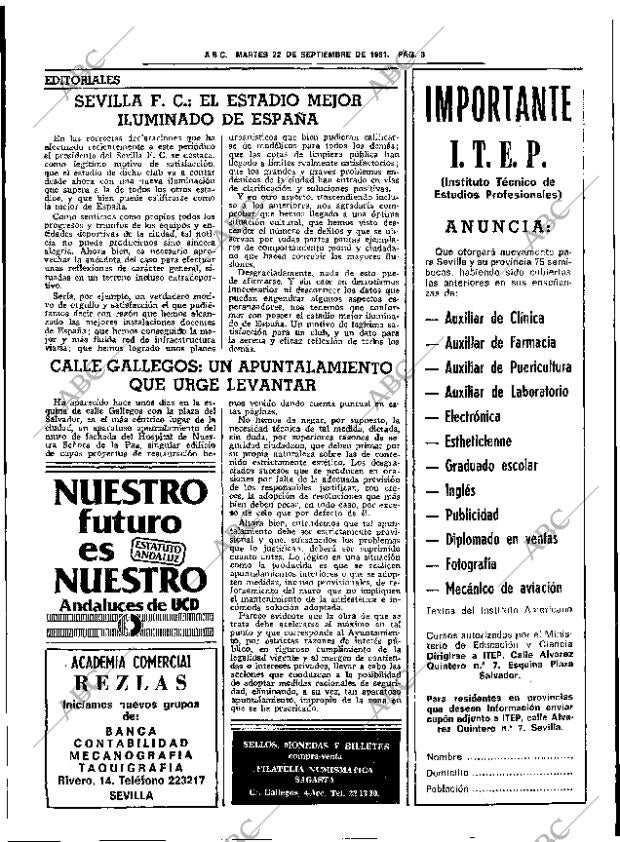 ABC SEVILLA 22-09-1981 página 27