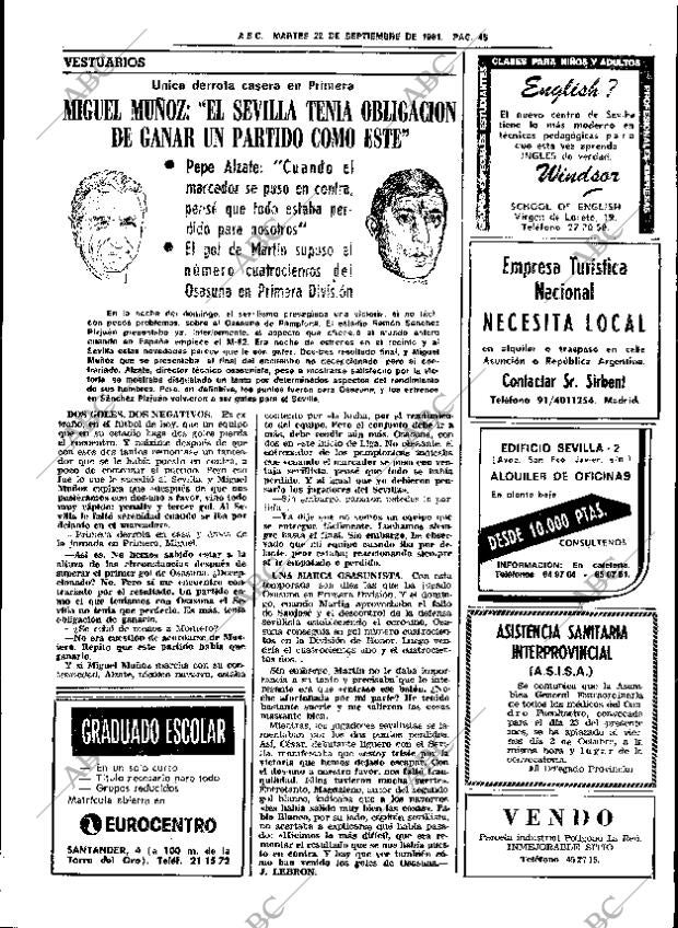 ABC SEVILLA 22-09-1981 página 69