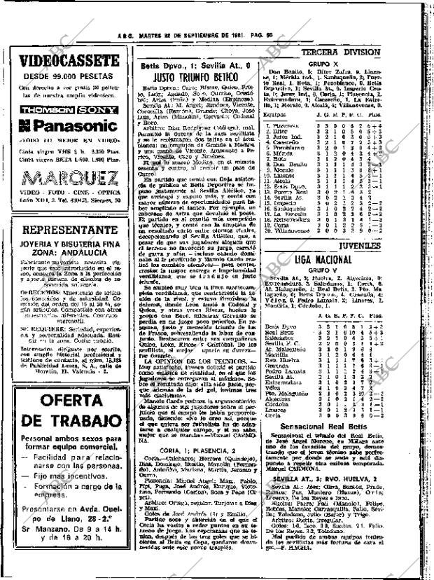 ABC SEVILLA 22-09-1981 página 74