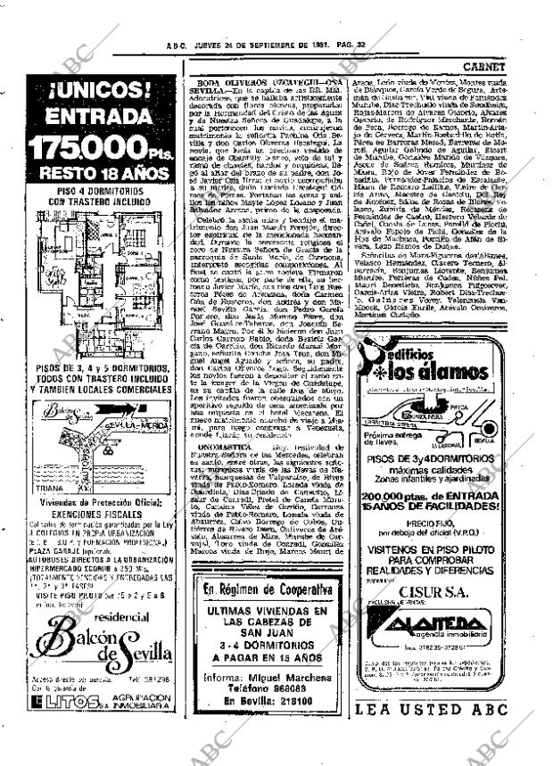 ABC SEVILLA 24-09-1981 página 42