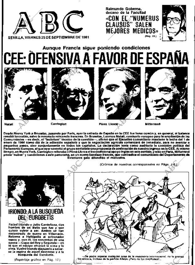 ABC SEVILLA 25-09-1981 página 1