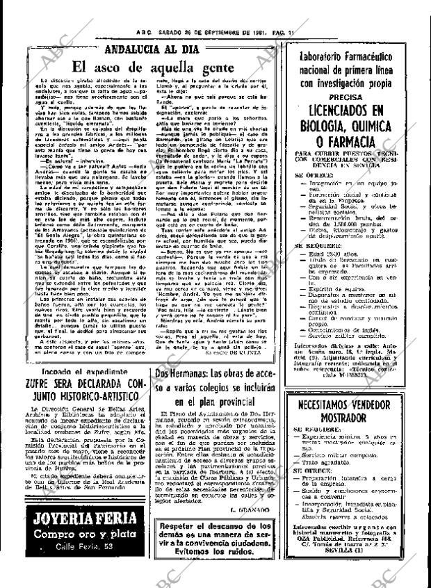 ABC SEVILLA 26-09-1981 página 27