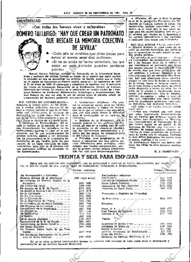 ABC SEVILLA 26-09-1981 página 43