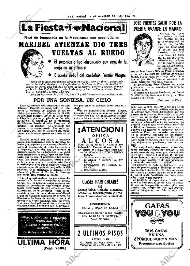 ABC SEVILLA 13-10-1981 página 63