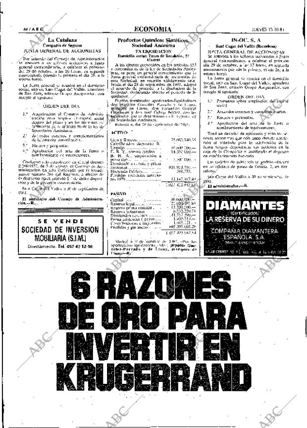 ABC MADRID 15-10-1981 página 52