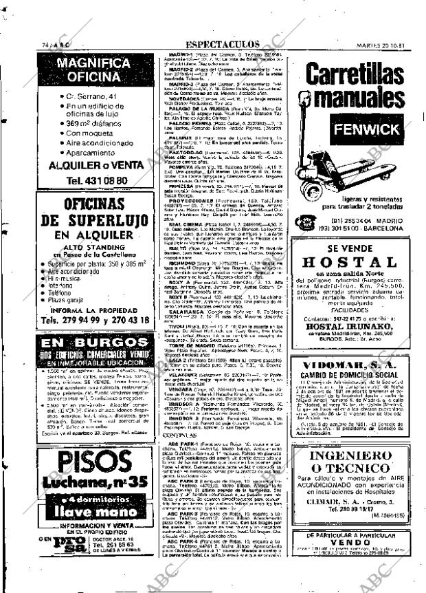 ABC MADRID 20-10-1981 página 90