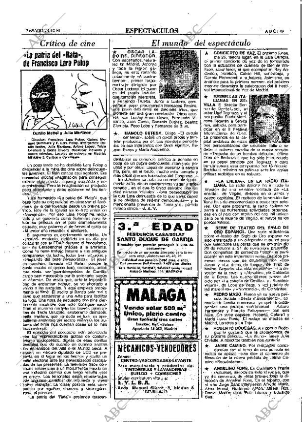 ABC MADRID 24-10-1981 página 73