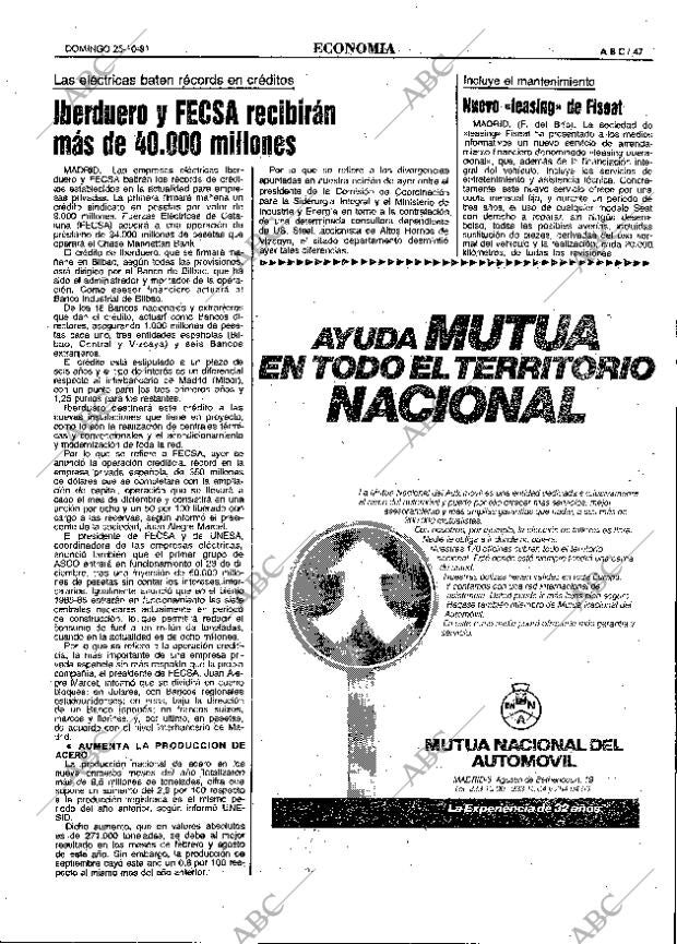 ABC MADRID 25-10-1981 página 63