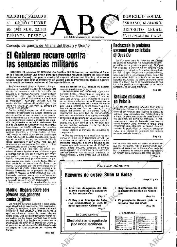 ABC MADRID 31-10-1981 página 13