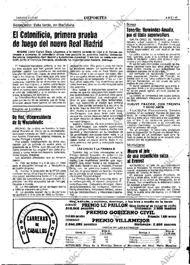 ABC MADRID 31-10-1981 página 69