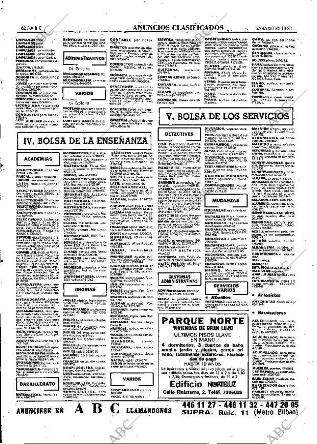 ABC MADRID 31-10-1981 página 86