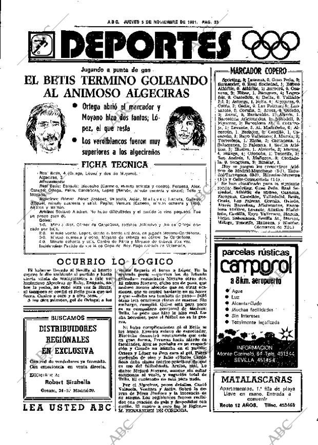 ABC SEVILLA 05-11-1981 página 41