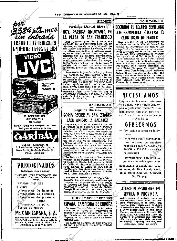 ABC SEVILLA 15-11-1981 página 74