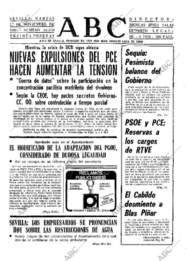 ABC SEVILLA 17-11-1981 página 15