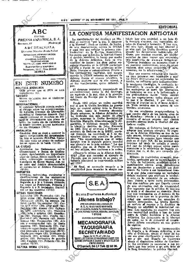ABC SEVILLA 17-11-1981 página 16