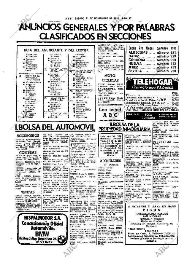 ABC SEVILLA 21-11-1981 página 61