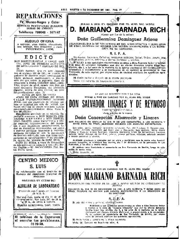 ABC SEVILLA 01-12-1981 página 101