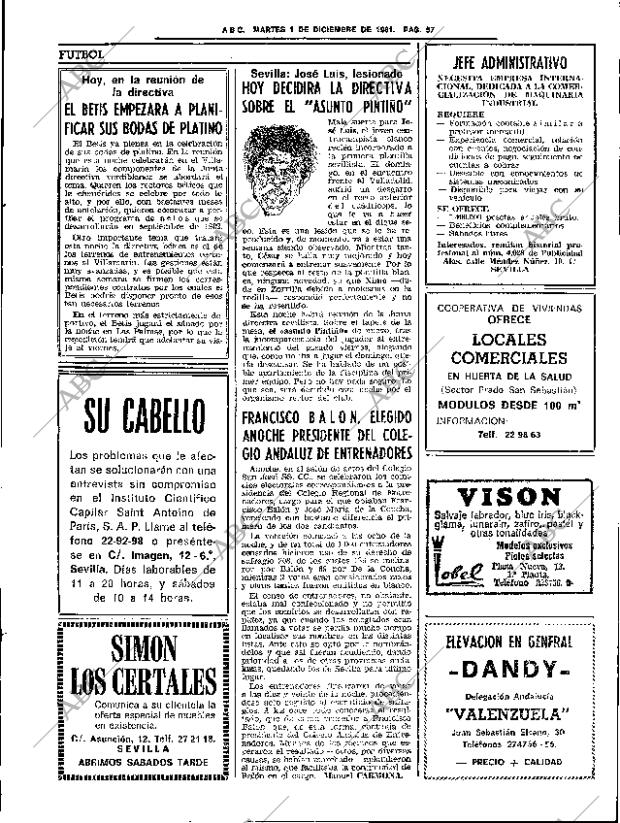 ABC SEVILLA 01-12-1981 página 81