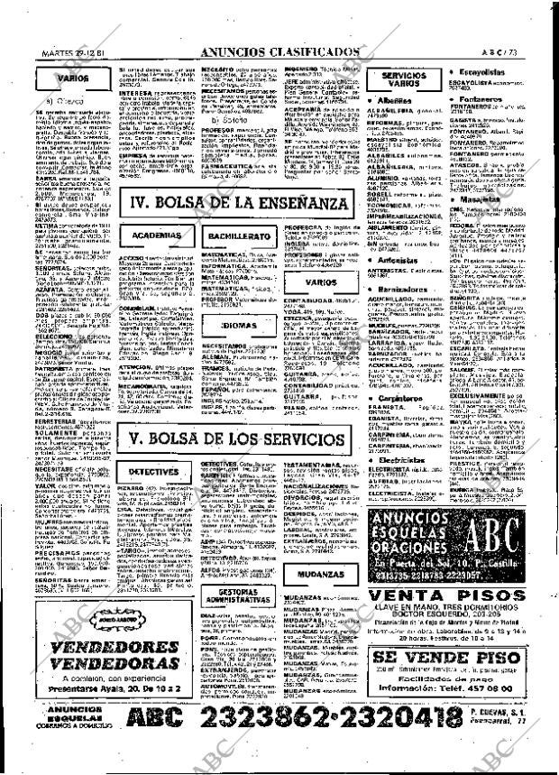 ABC MADRID 29-12-1981 página 85