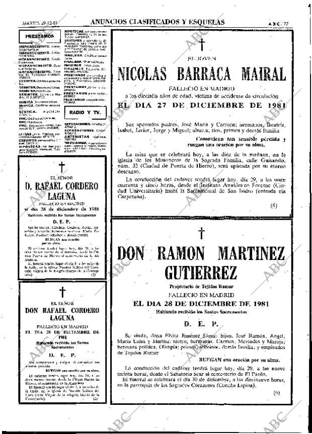 ABC MADRID 29-12-1981 página 89