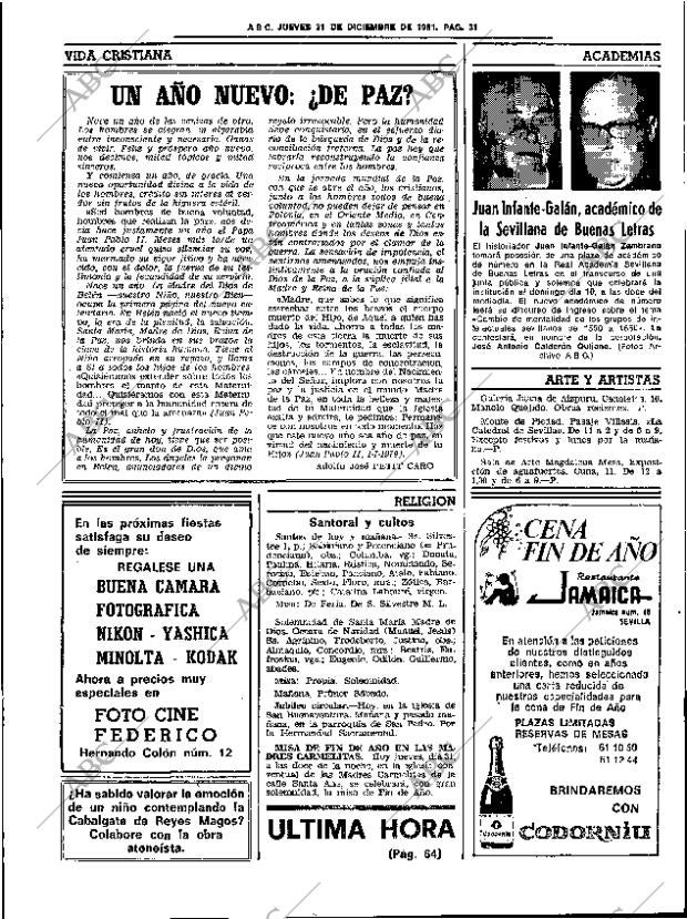 ABC SEVILLA 31-12-1981 página 43