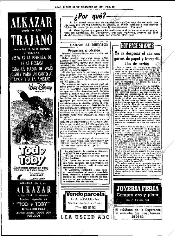 ABC SEVILLA 31-12-1981 página 44