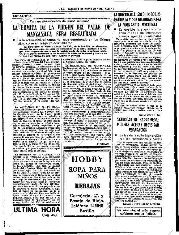 ABC SEVILLA 02-01-1982 página 22