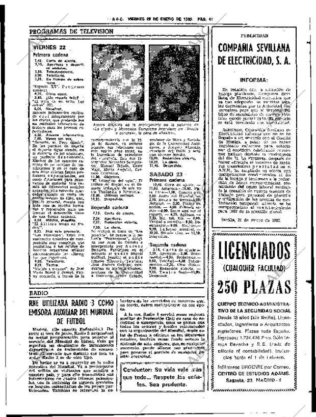 ABC SEVILLA 22-01-1982 página 49