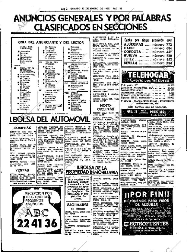 ABC SEVILLA 23-01-1982 página 62