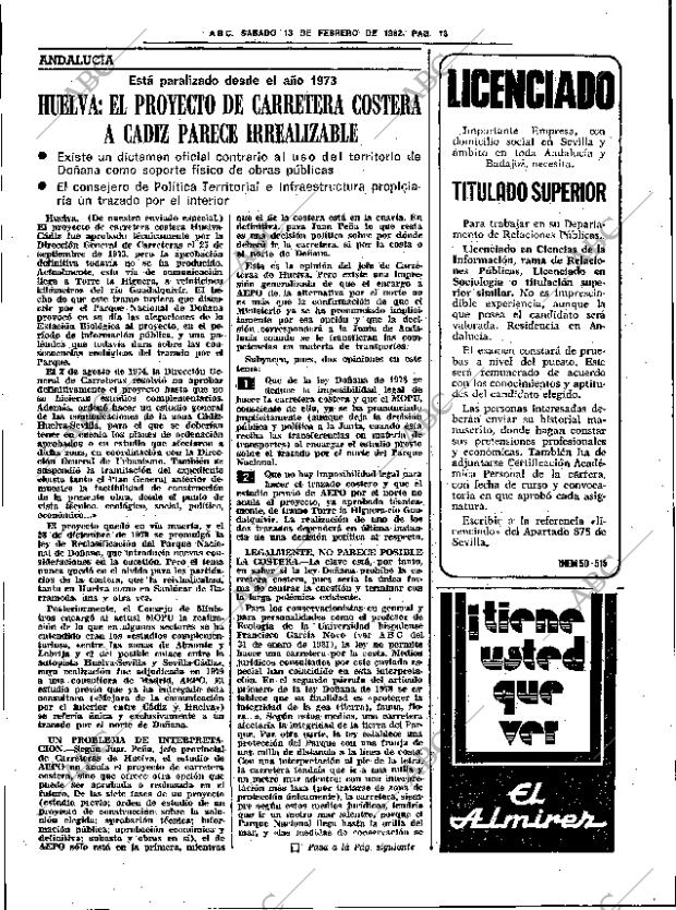 ABC SEVILLA 13-02-1982 página 25