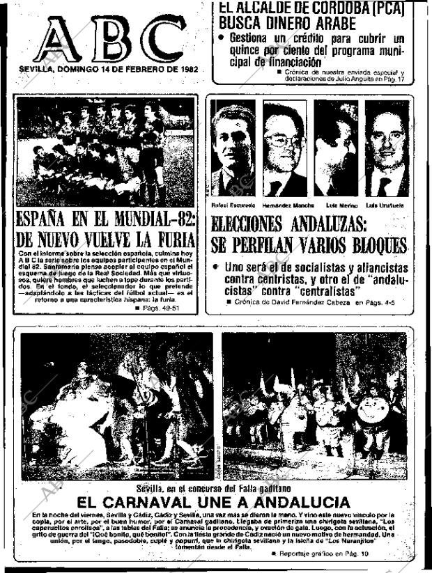 ABC SEVILLA 14-02-1982 página 1