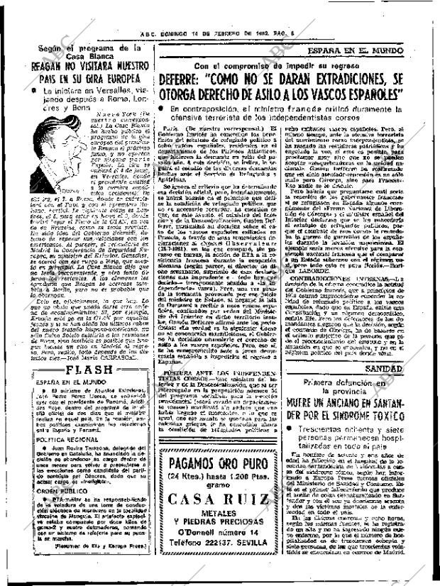 ABC SEVILLA 14-02-1982 página 22