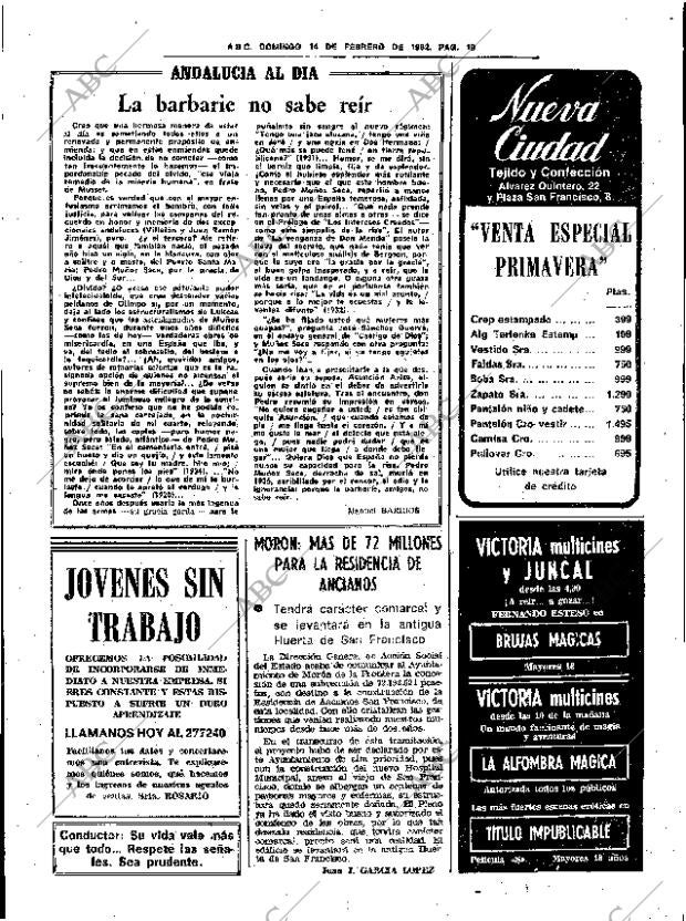 ABC SEVILLA 14-02-1982 página 33