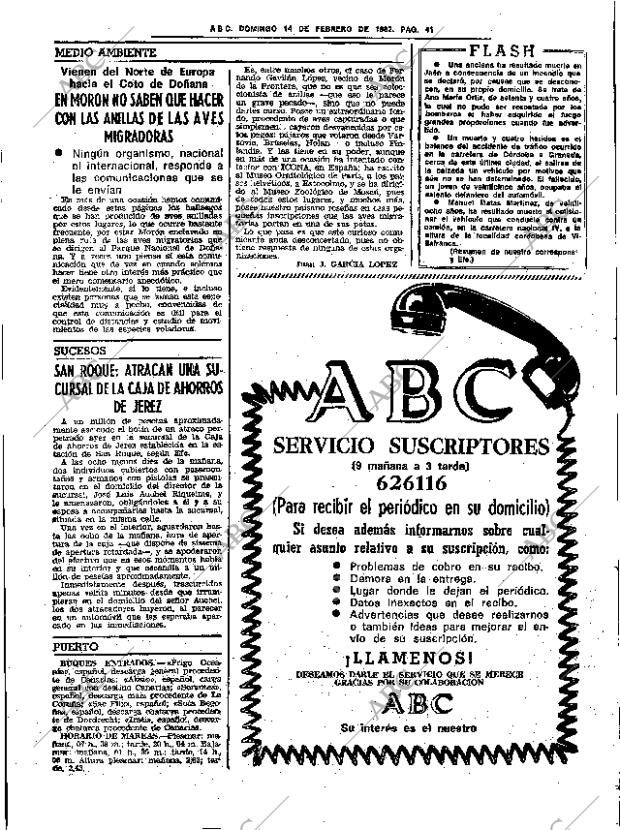 ABC SEVILLA 14-02-1982 página 55